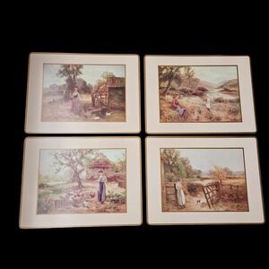 Pimpernel Placemats Country Life Large 16 x 12 Landscape Cork Back Mat Set of 4